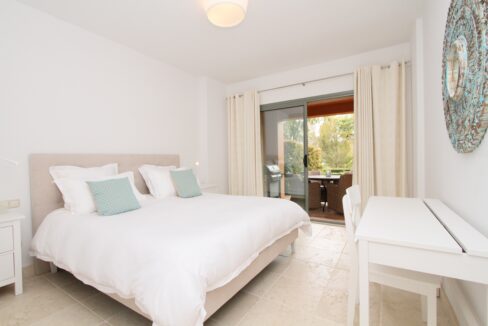 Master bedroom 3 2 bedroom apartment for rent with indoor pool, gym and private garden, Marbella, Costa del Sol, Spain