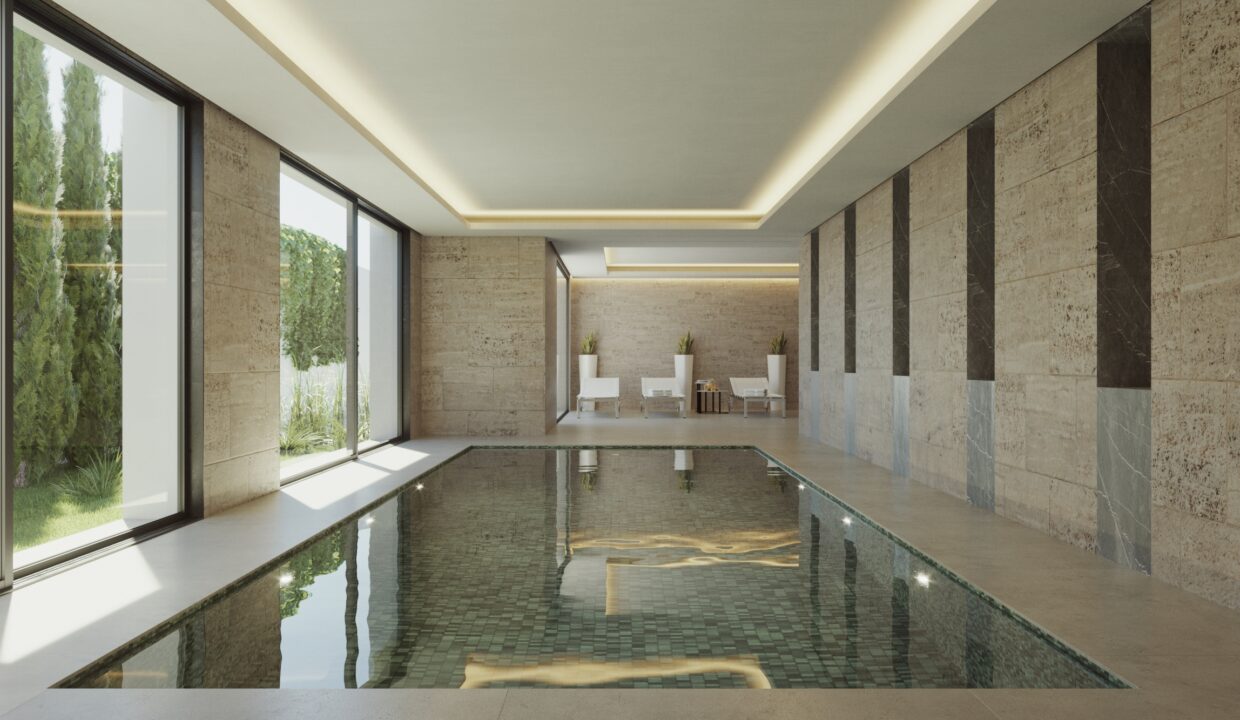 VISTA PISCINA INTERIOR - Elegant 5 Bedroom Villa for Sale in Nueva Andalucia, Marbella - Jacques Olivier Marbella