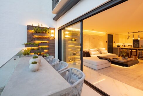 Terrace with luxury furniture - puerto banus apartment for sale